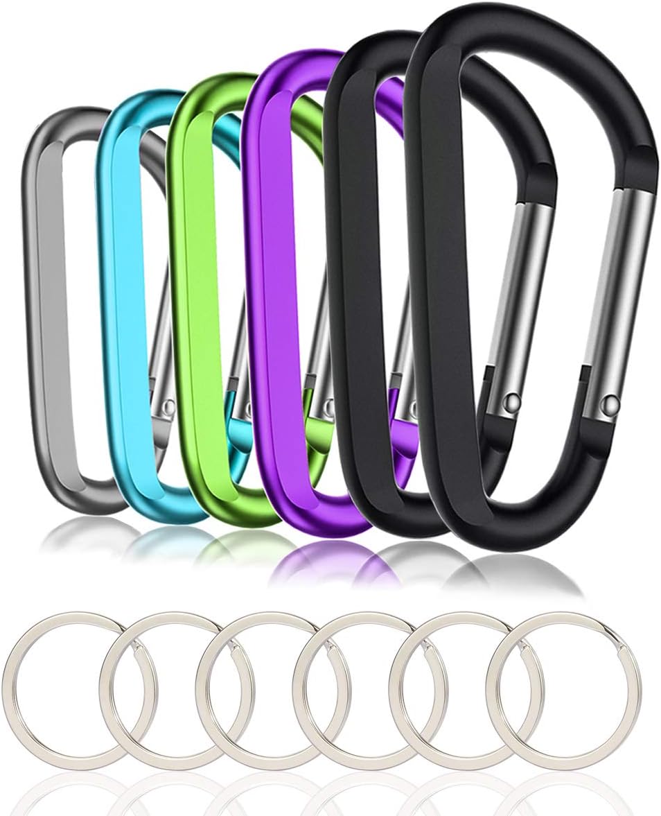 3-Inch Aluminium Climbing Carabiner with Keyring Clip