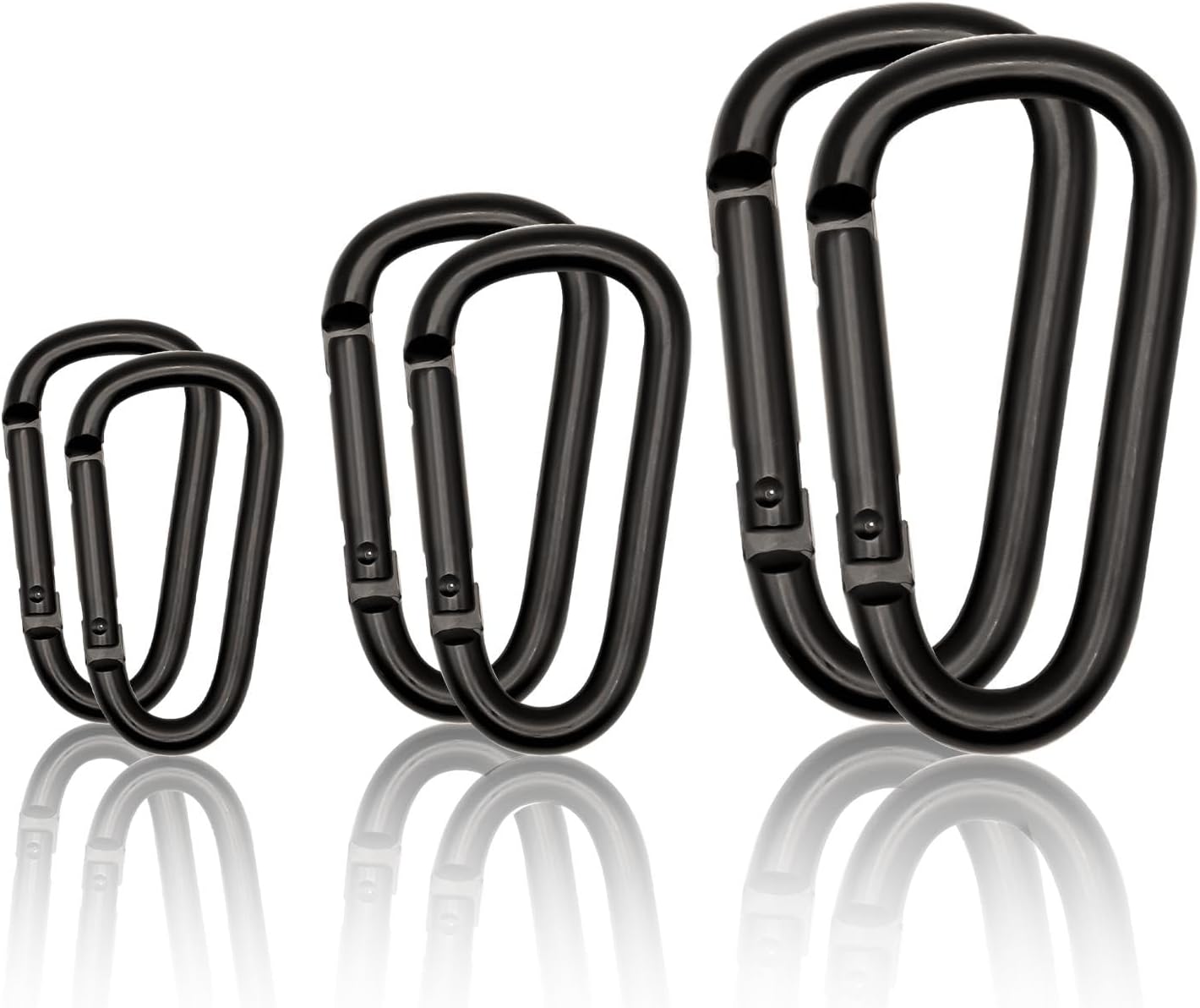 Multi-Size Aluminium Climbing Carabiner Set (2-3 Inch)