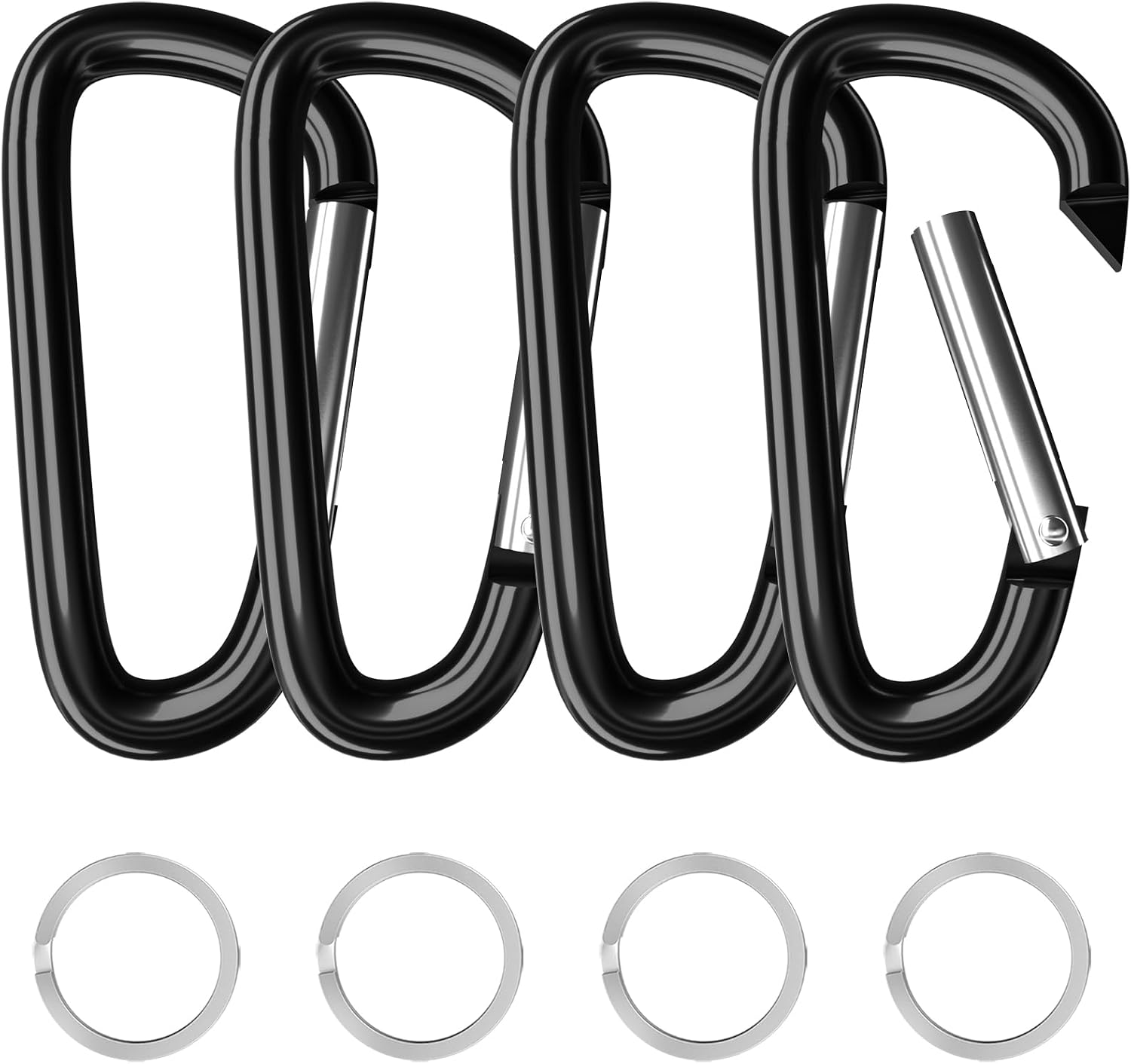 4-Pack Extra Large 4 & 5 Inch Aluminium Climbing Carabiner