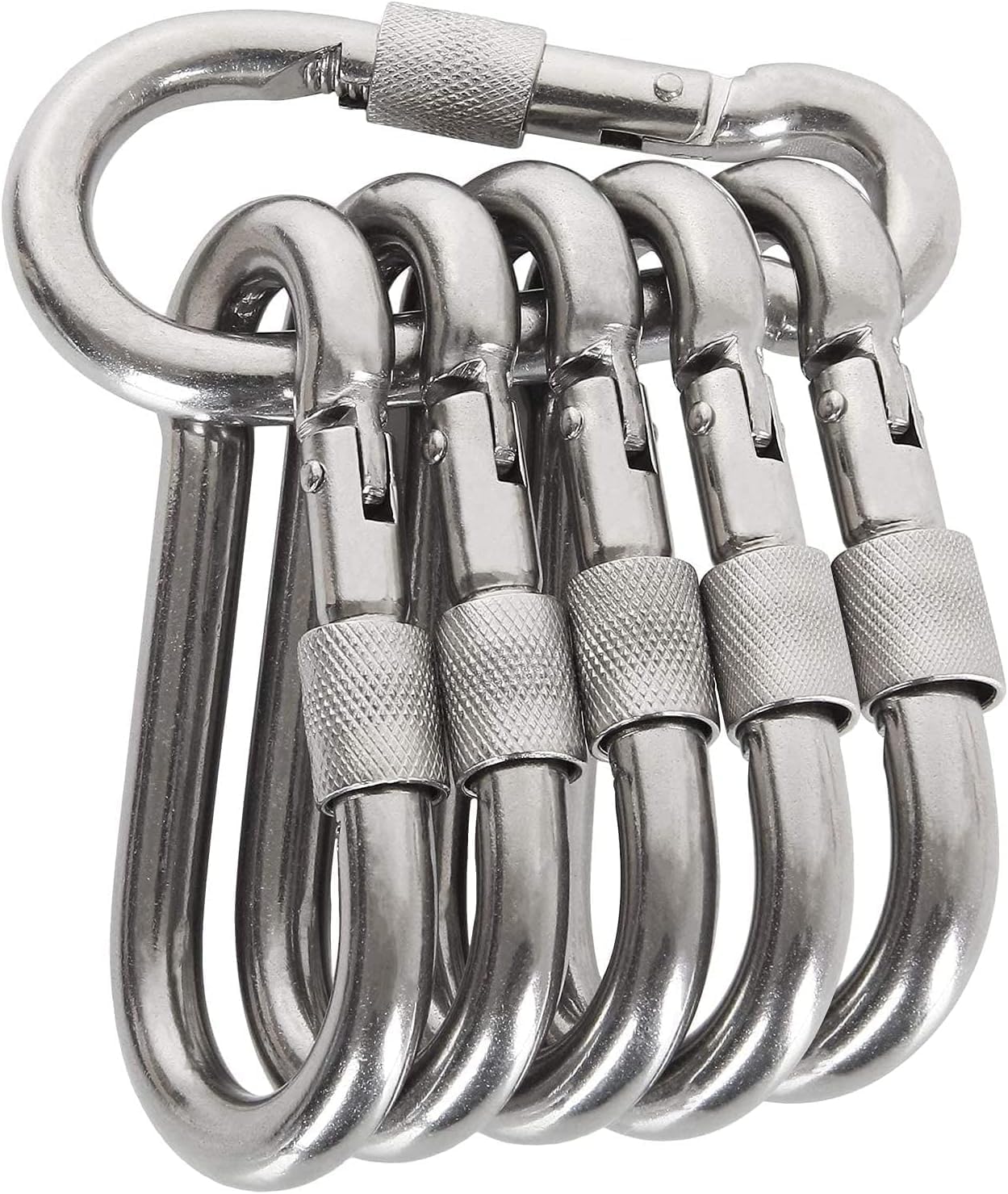 304 Stainless Thumb-Screw Locking Climbing Carabiner
